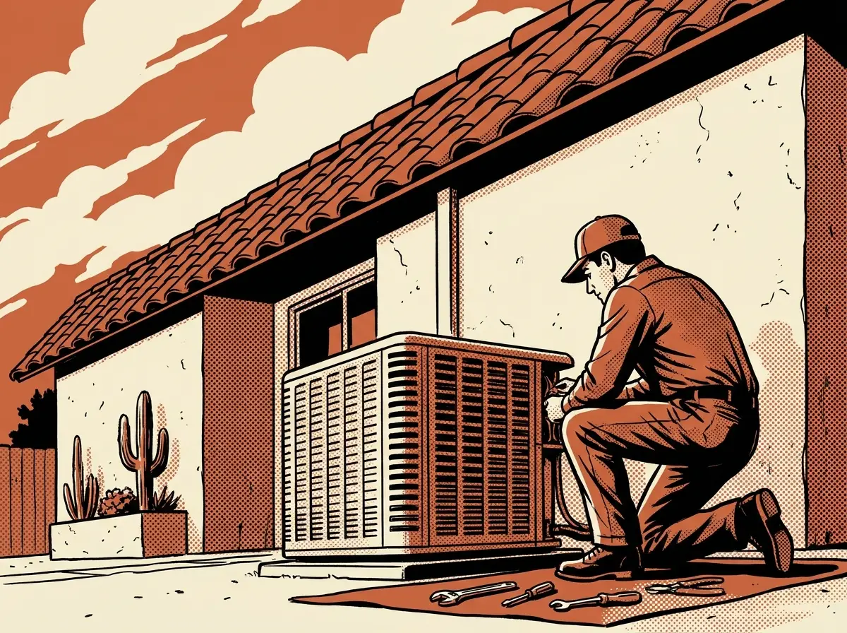HVAC condenser service